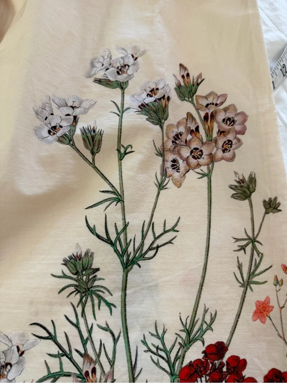 ANGELA MARA Wide Leg Pull on Floral Cotton Pants Italy S - Picture 6 of 15